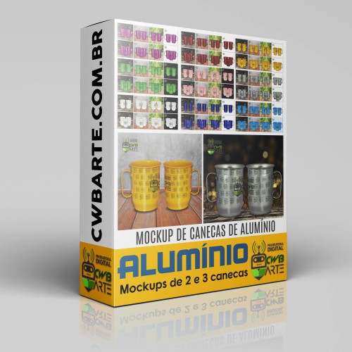 Mockup Aluminum Beer Mug